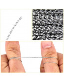 Cordón de poliéster. Metalizado. 1 mm grosor. Color SILER. 100 metros cono.