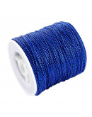 Cordón de poliéster. Metalizado. 1 mm grosor. Color ROYAL BLUE. 100 metros cono.