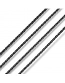 Cordón de poliéster. Metalizado. 1 mm grosor. Color BLACK. 100 metros cono.