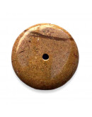 Madera fósil. Moneda. 42 mm diámetro. 7 mm grosor. 4 mm perforación. 1 unidad.