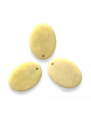 Jade Olivo. Ovalado. 40x30x5 milímetros. 2 mm perforación. 1 unidad.