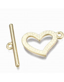 Cierre de barra. Corazón (4). Aleación+Zirconia. Baño 16KGold. 27 milímetros. Barra 29 mm. 1 set. Cierre de barra. Corazón (4). Aleación+Zirconia. Baño 16KGold. 27 milímetros. Barra 29 mm. 1 set.