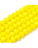 Rondelle faceteado. 3x2 milímetros. YELLOW. 0,8 mm perforación. 165 uds hilo (aprox). 1 hilo.