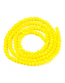 Rondelle faceteado. 3x2 milímetros. YELLOW. 0,8 mm perforación. 165 uds hilo (aprox). 1 hilo.