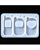 Moldes de silicona. Para resina. Celulares. 140x90x11 mm. 1 unidad. Moldes de silicona. Para resina. Celulares. 140x90x11 mm. 1 unidad.