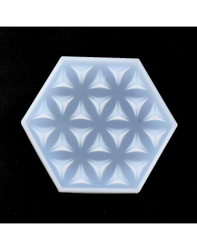 Moldes de silicona. Para resina. Posavasos (3). 98x110x9,5 mm. 1 unidad.