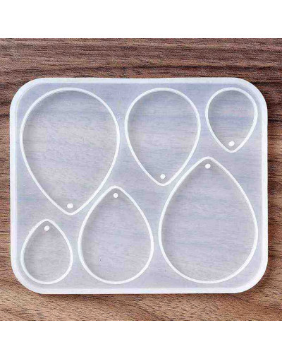 Moldes de silicona. Para resina. Gota. 109x90x5,5 milímetros. 1 unidad.