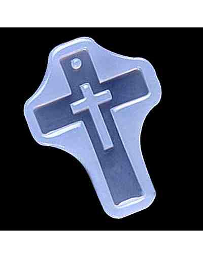 Moldes de silicona. Para resina. Cruz. 57x40x8 milímetros. 1 unidad.