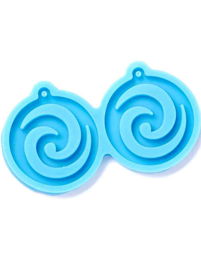 Moldes de silicona. Para resina. Formas aretes (7). 77X42X6 milímetros. 2 mm perforación. 1 unidad.