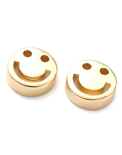 Smile. Aleación de cobre. Baño 18K Gold. 11x4 milímetros. 1,80 mm perforación. 1 unidad.