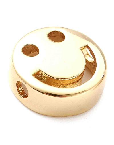 Smile. Aleación de cobre. Baño 18K Gold. 11x4 milímetros. 1,80 mm perforación. 1 unidad.