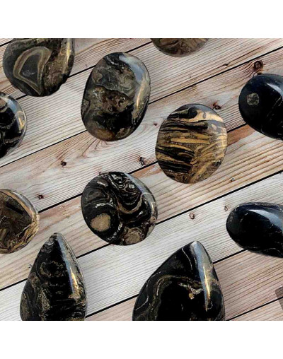 Estrematolito. Origen: Perú. Dije ranurado. Varias formas. 1 unidad.