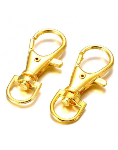 Accesorio para llaveros. Aleación de cobre. Color dorado. 35x13 mm. 8,5 mm perforación.  4 unidades.