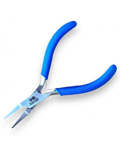 Pinza plana. KAMAÑ. Acero inoxidable. 130 milímetros largo. 25 mm punta. 1 unidad.