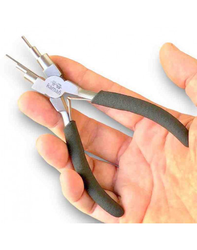 Pinza 6 en 1. KAMAÑ. 140 milimetros. Acero inoxidable. Looping Step Bail. 1 unidad.