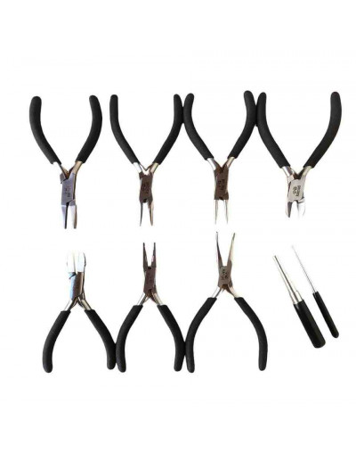 Set herramientas. KAMAÑ. Acero inoxidable. Pinzas de 130 mm largo. 9 piezas. 1 set.