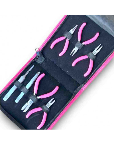 Set Mini. KAMAÑ. Acero inoxidable. Pinzas de 80 mm largo. 7 piezas. 1 set.