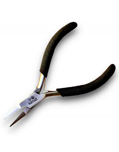 Pinza plana. KAMAÑ. Acero inoxidable. 115 milímetros largo. 20 mm punta. 1 unidad.