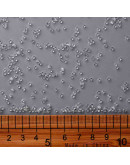 Chaquira. Cristal. CLEAR. 2 milímetros. 1 milímetro perforación. 40 gramos (2600 uds aprox).