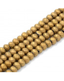 Rondelle faceteado. 4x3 milímetros. GOLDENROD FROST. 1 mm perforación. 150 uds hilo (aprox).