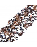 Rondelle faceteado. 8x6 milímetros. TAN PLATED. 1 mm perforación. 70 uds hilo (aproximado).