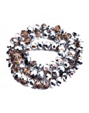 Rondelle faceteado. 8x6 milímetros. TAN PLATED. 1 mm perforación. 70 uds hilo (aproximado).