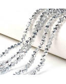 Rondelle faceteado. 8x6 milímetros. CLEAR PLATED. 1 mm perforación. 70 uds hilo (aproximado).