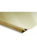 Latón. Lámina o fleje. Calibre 26 (0,40 mm). 18x18 centímetros. Temple 1/4 dureza.