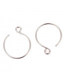 Ganchos aretes. Acero inoxidable. Color plateado. 22x18 mm. 0,8 mm grosor. 2,5 mm perforación. 20 ud