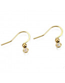 Ganchos aretes. Acero inoxidable. Real 18K Gold. 16x18 mm. 0,7 mm grosor. 2 mm perforación. 10 uds.