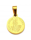 San Judas Tadeo. Acero inoxidable. Color dorado. 15x12x1,5 mm. 6x2,8 mm cierre. 1 unidad. San Judas Tadeo. Acero inoxidable. Color dorado. 15x12x1,5 mm. 6x2,8 mm cierre. 1 unidad.