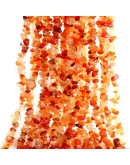 Chips 5-8 milímetros. Agata Red. 0,8 mm perforación. 250 unidades hilo aproximado. 1 hilo.