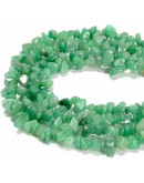 Chips 5-8 milímetros. Aventurina Verde. 0,8 mm perforación. 250 unidades hilo aproximado. 1 hilo.