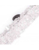 Chips 5-8 milímetros. Cuarzo Cristal. 0,8 mm perforación. 250 unidades hilo aproximado. 1 hilo.