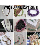 Chips 5-8 milímetros. Dot Stone Green. 0,8 mm perforación. 250 unidades hilo aproximado. 1 hilo.