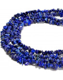 Chips 5-8 milímetros. Lapislazuli. 0,8 mm perforación. 250 unidades hilo aproximado. 1 hilo.