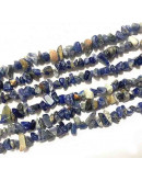 Chips 5-8 milímetros. Sodalita. 0,8 mm perforación. 250 unidades hilo aproximado. 1 hilo.