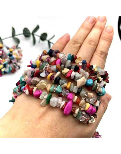 Chips 5-8 milímetros. Varias. 0,8 mm perforación. 250 unidades hilo aproximado. 1 hilo.