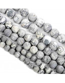 Jásper Picasso. Mate. 08 milímetros diámetro. 1 mm perforación. 45 unidades hilo aproximado. 1 hilo. Jásper Picasso. Mate. 08 milímetros diámetro. 1 mm perforación. 45 unidades hilo aproximado. 1 hilo.