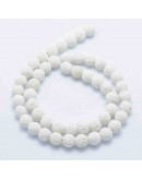 Lava natural. Blanco. 06 milímetros diámetro. 1 mm perforación. 60 unidades hilo aprox. 1 hilo. Lava natural. Blanco. 06 milímetros diámetro. 1 mm perforación. 60 unidades hilo aprox. 1 hilo.