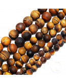 Ojo de Tigre. Mate. 12 milímetros diámetro. 1 mm perforación. 30 unidades hilo aproximado. 1 hilo. Ojo de Tigre. Mate. 12 milímetros diámetro. 1 mm perforación. 30 unidades hilo aproximado. 1 hilo.