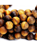 Ojo de Tigre. Mate. 12 milímetros diámetro. 1 mm perforación. 30 unidades hilo aproximado. 1 hilo. Ojo de Tigre. Mate. 12 milímetros diámetro. 1 mm perforación. 30 unidades hilo aproximado. 1 hilo.