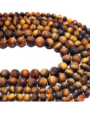 Ojo de Tigre. Mate. 12 milímetros diámetro. 1 mm perforación. 30 unidades hilo aproximado. 1 hilo. Ojo de Tigre. Mate. 12 milímetros diámetro. 1 mm perforación. 30 unidades hilo aproximado. 1 hilo.