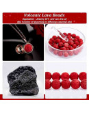 Lava natural. Rojo. 04 milímetros diámetro. 0,80 mm perforación. 90 unidades hilo aprox. 1 hilo. Lava natural. Rojo. 04 milímetros diámetro. 0,80 mm perforación. 90 unidades hilo aprox. 1 hilo.