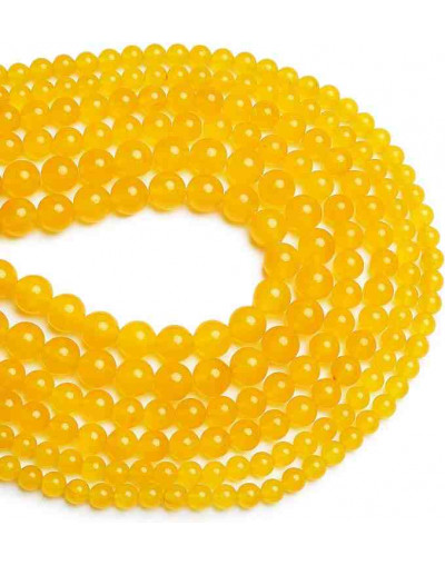 Calcedonia. Orange. 04 milímetros diámetro. 1 mm perforación. 90 unidades hilo aproximado. 1 hilo.