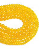 Calcedonia. Orange. 08 milímetros diámetro. 1 mm perforación. 45 unidades hilo aproximado. 1 hilo.