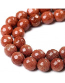 Aventurina Café. Faceteada. 04 mm diámetro. 0,8 mm perforación. 90 unidades hilo aprox. 1 hilo.