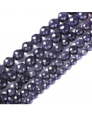Aventurina Azul. Faceteada. 04 mm diámetro. 0,8 mm perforación. 90 unidades hilo aprox. 1 hilo.