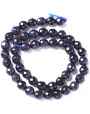 Aventurina Azul. Faceteada. 04 mm diámetro. 0,8 mm perforación. 90 unidades hilo aprox. 1 hilo.