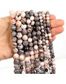 Jásper Zebra. Pink. 06 milímetros diámetro. 1 mm perforación. 60 unidades hilo aprox. 1 hilo. Jásper Zebra. Pink. 06 milímetros diámetro. 1 mm perforación. 60 unidades hilo aprox. 1 hilo.